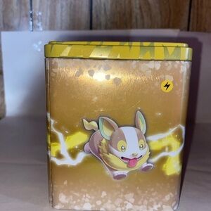 Electric type pokemon tamper trading card tin